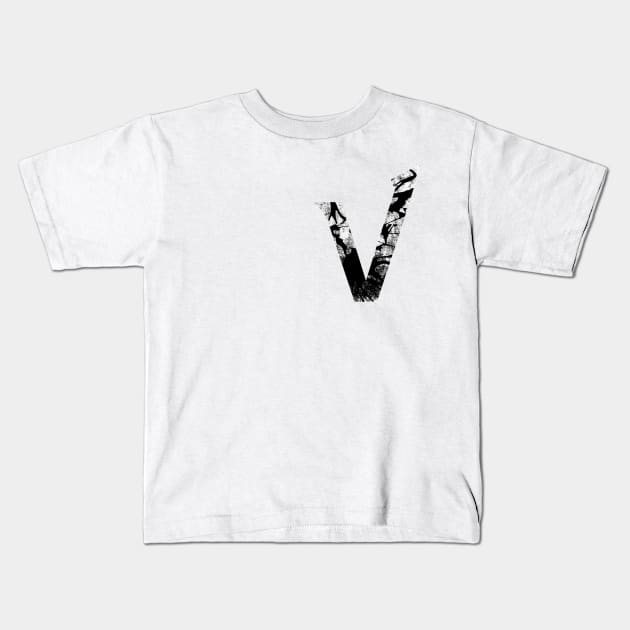 Venom b/w Kids T-Shirt by happyantsstudio